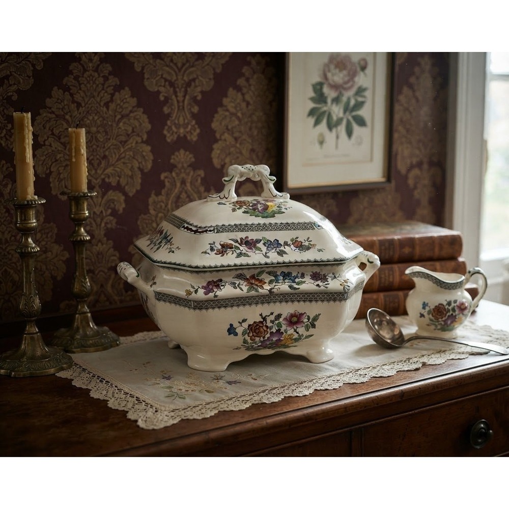 Spode Chinese Rose Soup Tureen with Lid 2/9253-AO Staffordshire England 1815